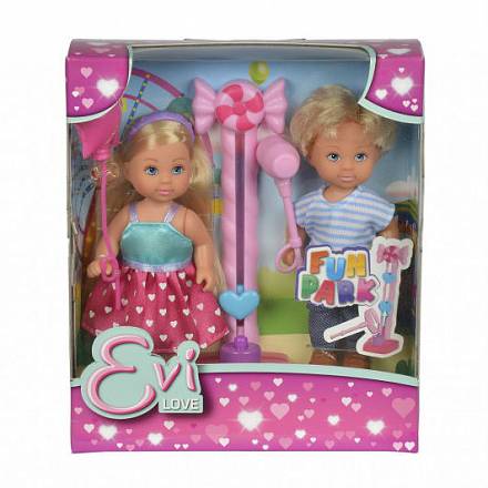Кукла Еви и Тимми на аттракционах 12 cм. 